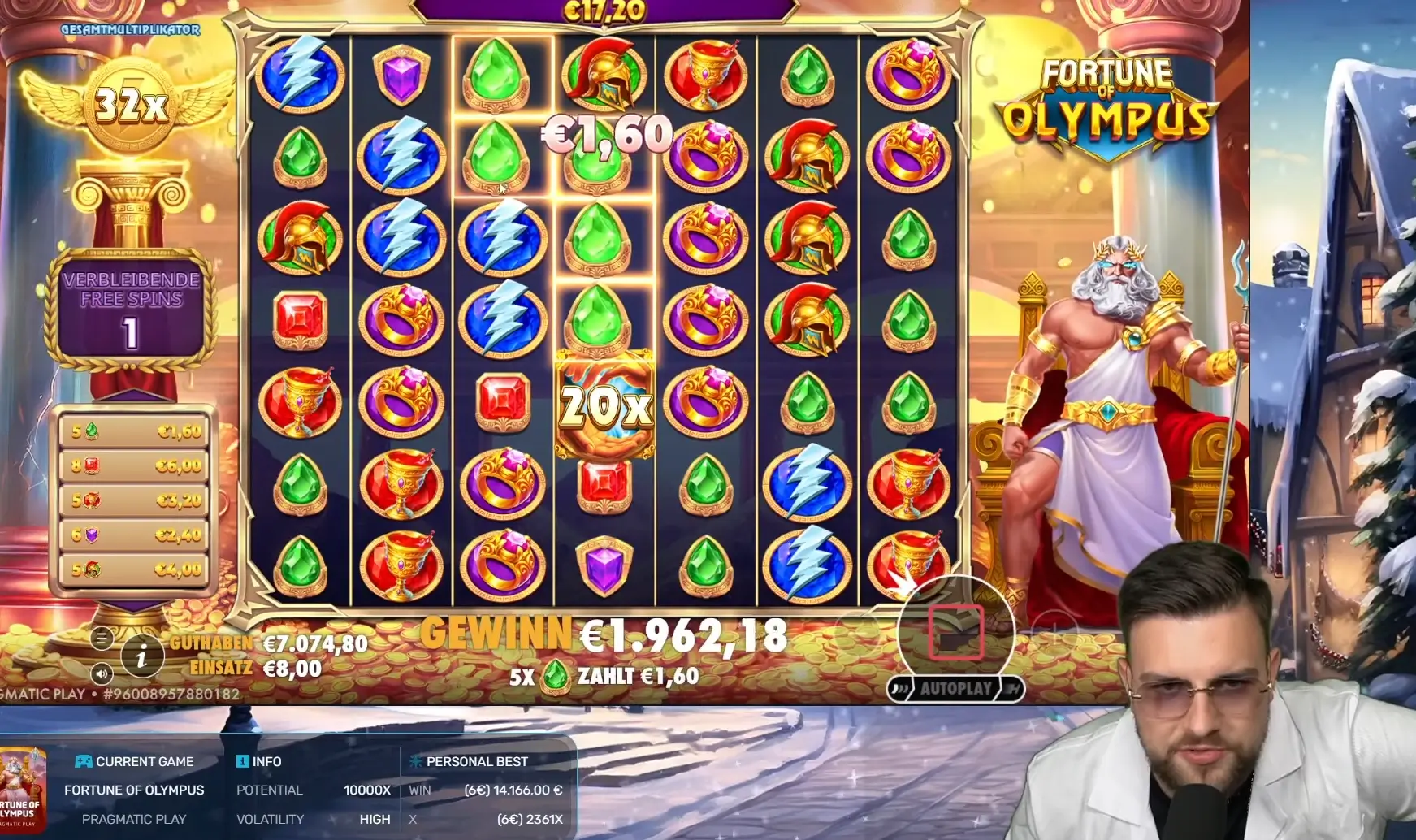 Bonus Hunt Auswertung im Stream